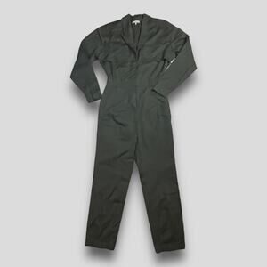 GOOD AMERICAN NEW RETRO WORKWEAR JUMPSUIT OLIVE GREEN SIZE 1